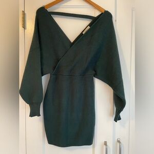 Dark Green Sweater Dress-Size Small